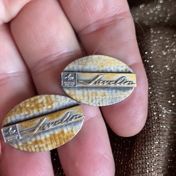 VTG American Motors Javelin whale back cuff links - Picture 3 of 7